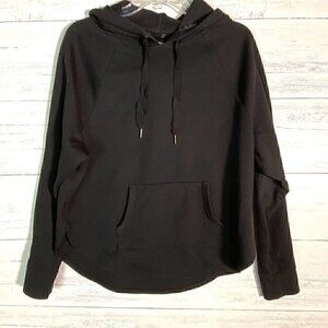 Victoria's Secret Sport Black Pullover Hoodie Sweatshirt Women S Kangaroo Pocket